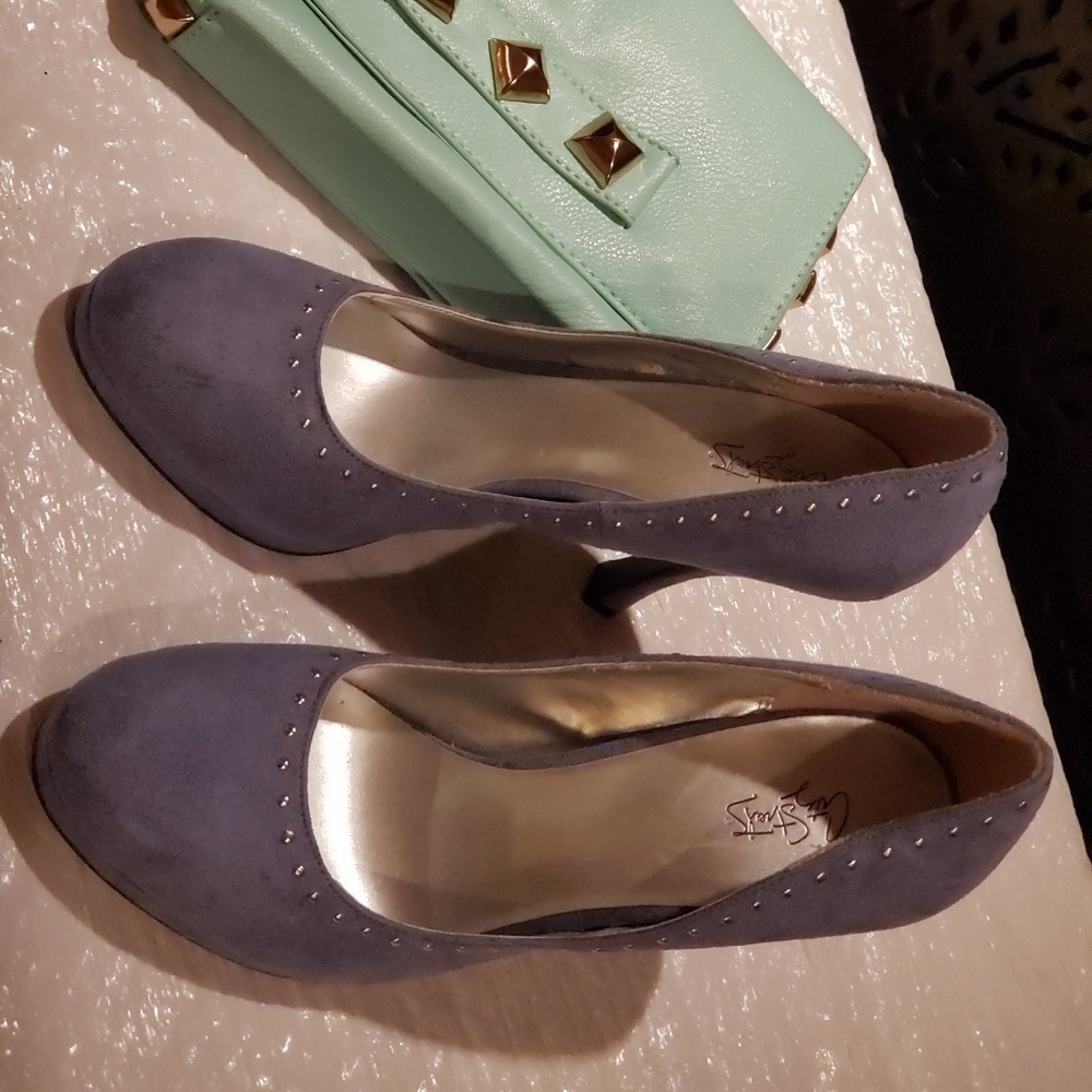 Blue Suede Heels